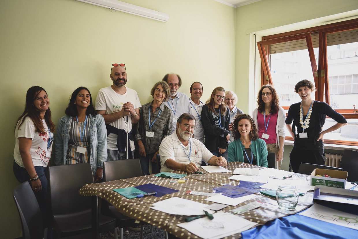 Gruppo di Triciclo dopo l'incontro con Armando Borrelli