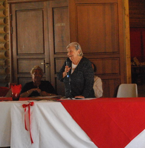 il discorso di Elena Ghezzi, presidente della Fondazione Guiot Bourg e Direttrice della Biblioteca Civica Elena Ghezzi, presidente della Fondazione Guiot Bourg