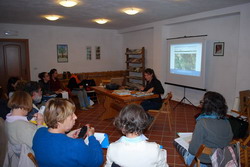 Il gruppo lavora nel pomeriggio Fotografia dei lavori di gruppo nel pomeriggio
