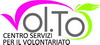 Il logo del Centro Servizi Vol.To rappresenta la scritta in formato grafico con colori viola e verde Logo del Centro Servizi per il volontariato Vol.To