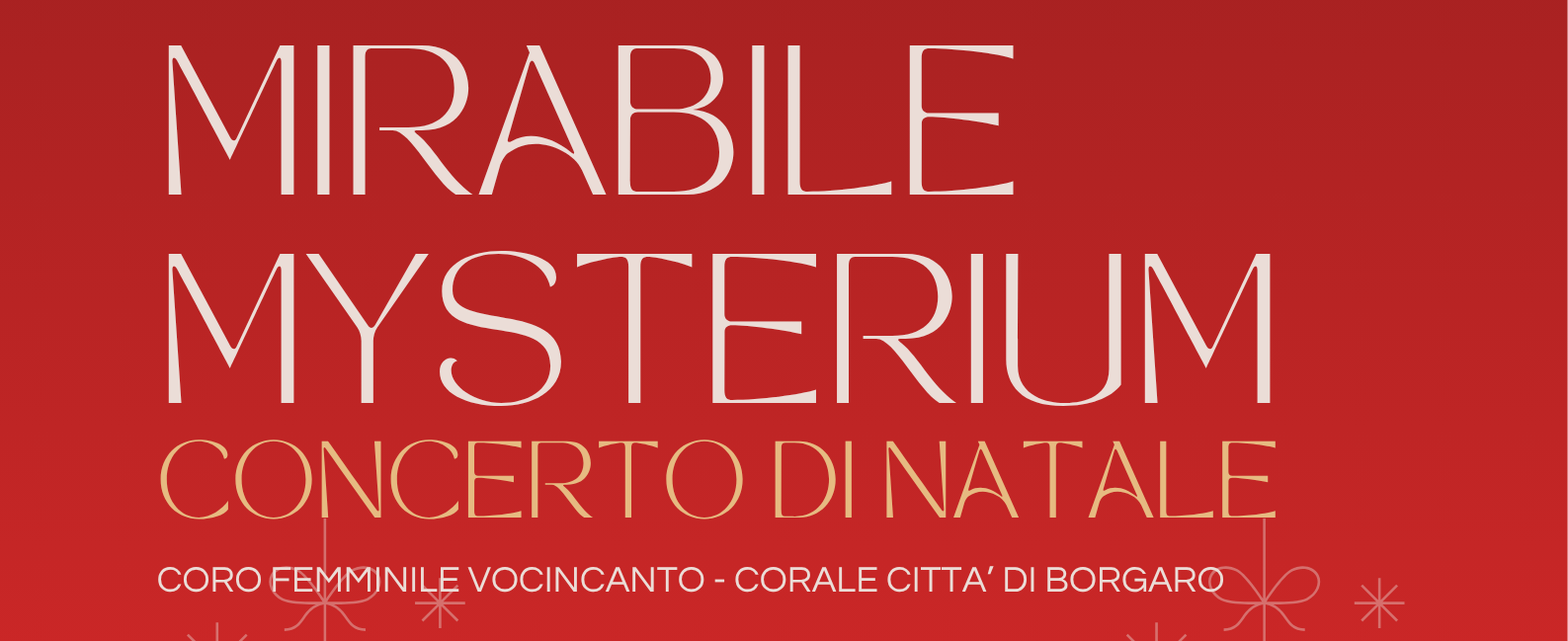 Banner con il titolo del concerto