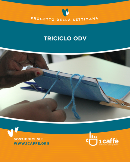 Grafica della raccolta fondi di 1 Caffè Onlus per Triciclo