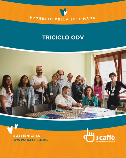 Grafica della raccolta fondi di 1 Caffè Onlus per Triciclo